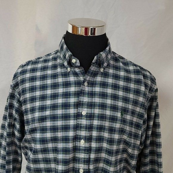 RALPH LAUREN Classic Fit XXL Blue Green Shirt - Picture 2 of 11